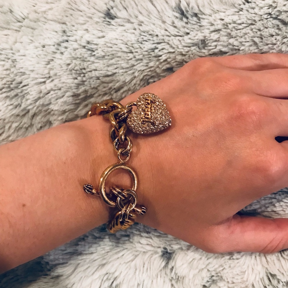 Juicy Couture Rose Gold Charm Toggle Bracelet
